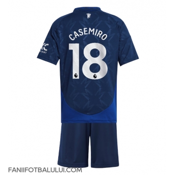 Manchester United Casemiro #18 Echipament de Fotbal Replică 2024-25 Copii Deplasare (+ Șorturi)